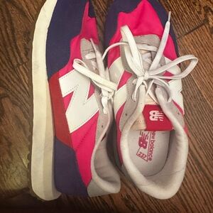 New Balance Kids 237 Fuchsia and Violet Athletic Shoes